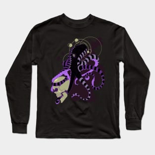 Punk Rock Octopus Doll With Skull Long Sleeve T-Shirt